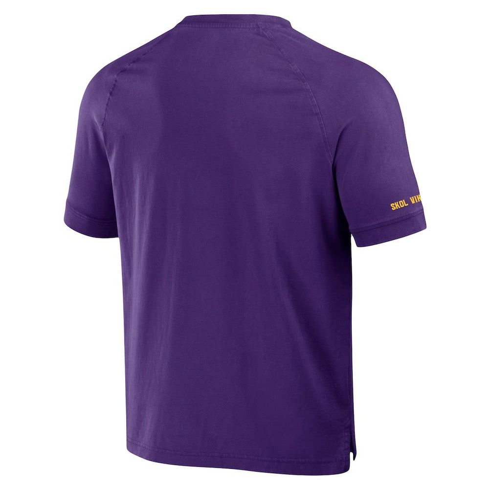 NFL x Darius Rucker Collection Washed Raglan Henley T-Shirt - Minnesota Vikings