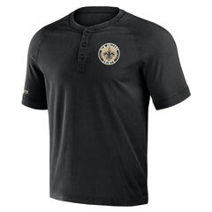 NFL x Darius Rucker Collection Washed Raglan Henley T-Shirt - New Orleans Saints