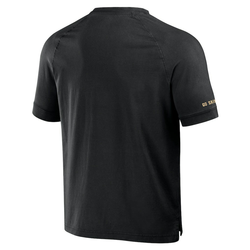 NFL x Darius Rucker Collection Washed Raglan Henley T-Shirt - New Orleans Saints