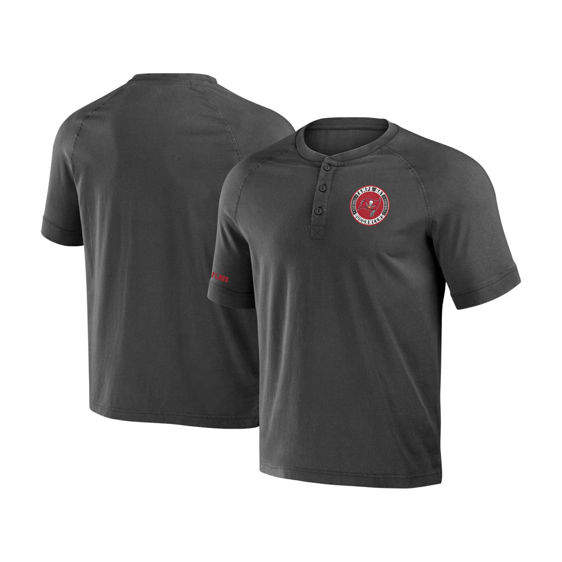 NFL x Darius Rucker Collection Washed Raglan Henley T-Shirt - Tampa Bay Buccaneers
