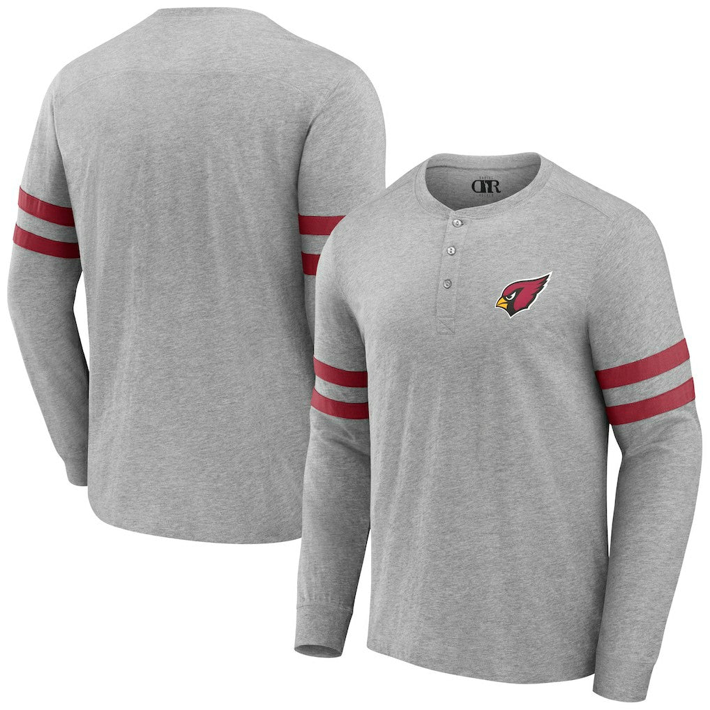 NFL x Darius Rucker Collection Henley Long Sleeve T-Shirt - Arizona Cardinals