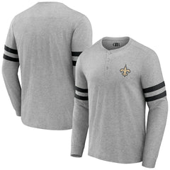 NFL x Darius Rucker Collection Henley Long Sleeve T-Shirt - New Orleans Saints
