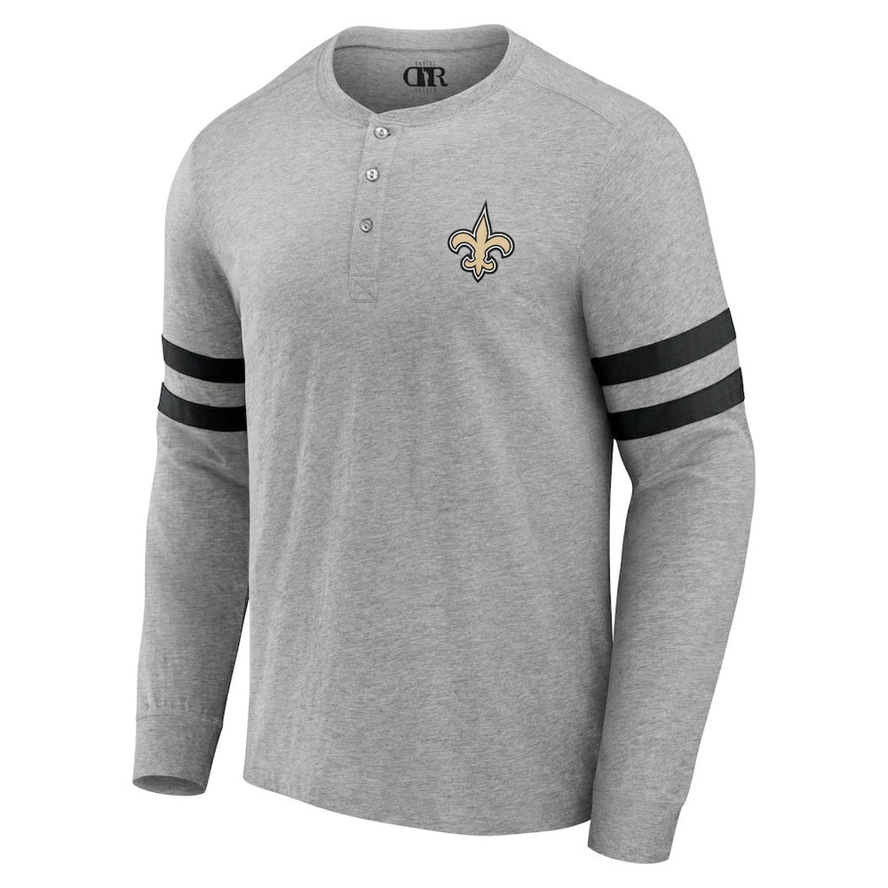 NFL x Darius Rucker Collection Henley Long Sleeve T-Shirt - New Orleans Saints