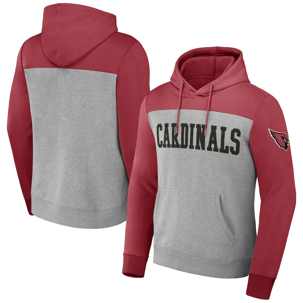 NFL x Darius Rucker Collection Color Blocked Pullover Hoodie - Arizona Cardinals