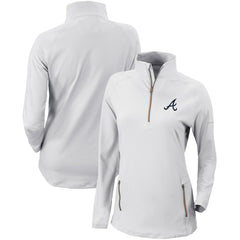 MLB Atlanta Braves Columbia Women's Omni-Wick Outward Nine Quarter-Zip Pullover Top