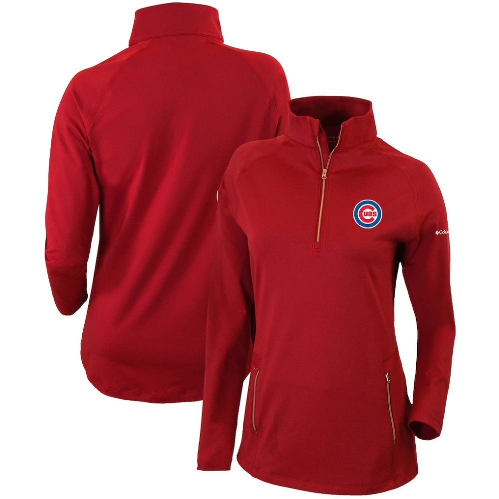 MLB Chicago Cubs Columbia Women's Omni-Wick Outward Nine Quarter-Zip Pullover Top