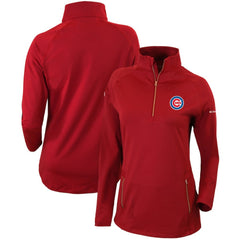 MLB Chicago Cubs Columbia Women's Omni-Wick Outward Nine Quarter-Zip Pullover Top