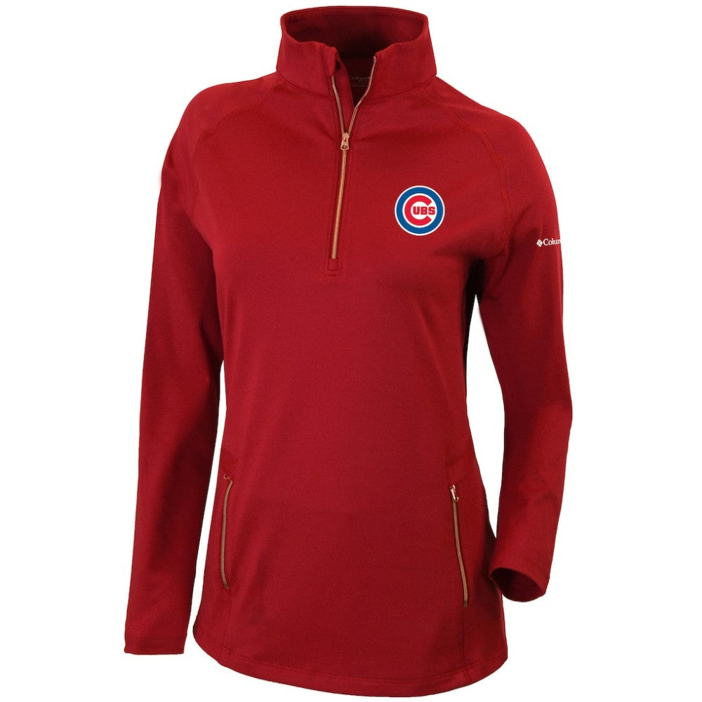 MLB Chicago Cubs Columbia Women's Omni-Wick Outward Nine Quarter-Zip Pullover Top