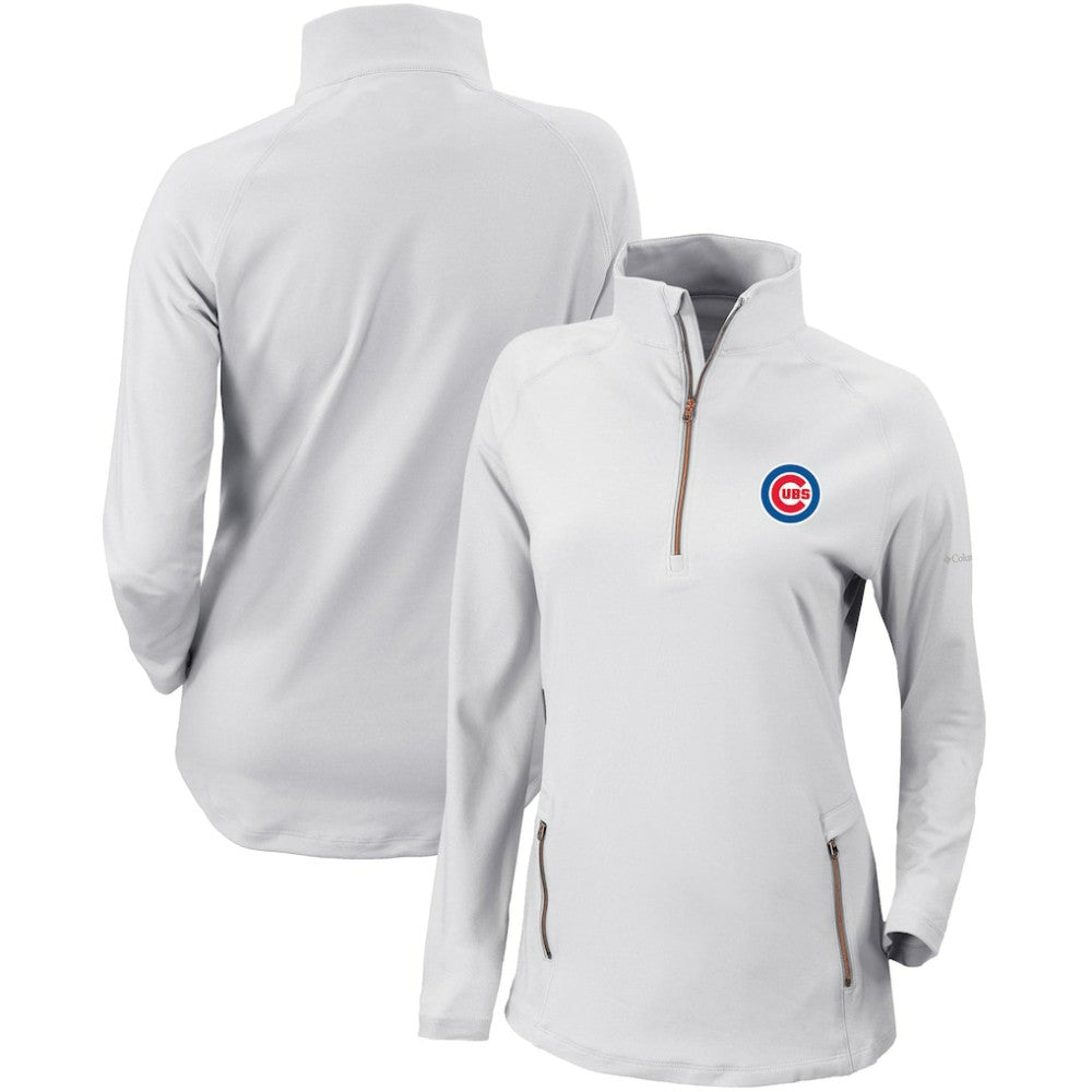 MLB Chicago Cubs Columbia Women's Omni-Wick Outward Nine Quarter-Zip Pullover Top
