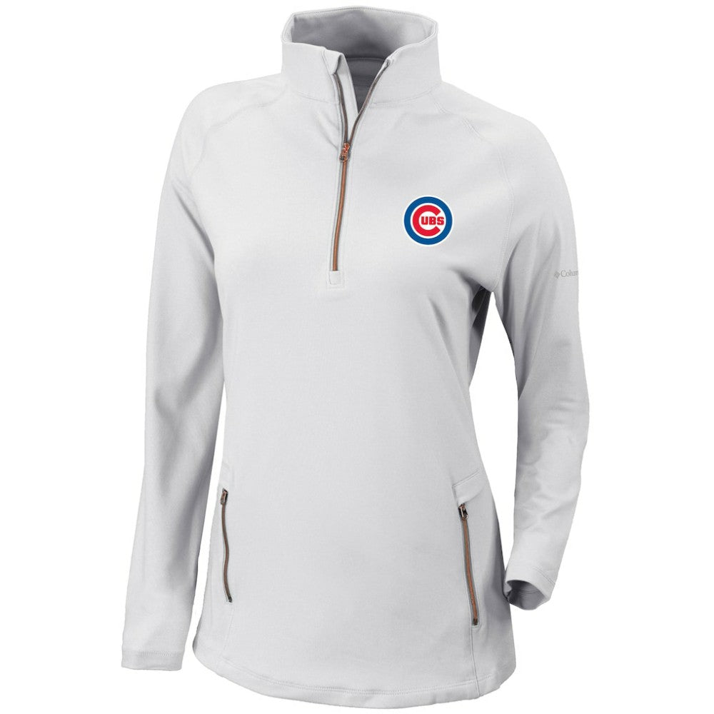 MLB Chicago Cubs Columbia Women's Omni-Wick Outward Nine Quarter-Zip Pullover Top