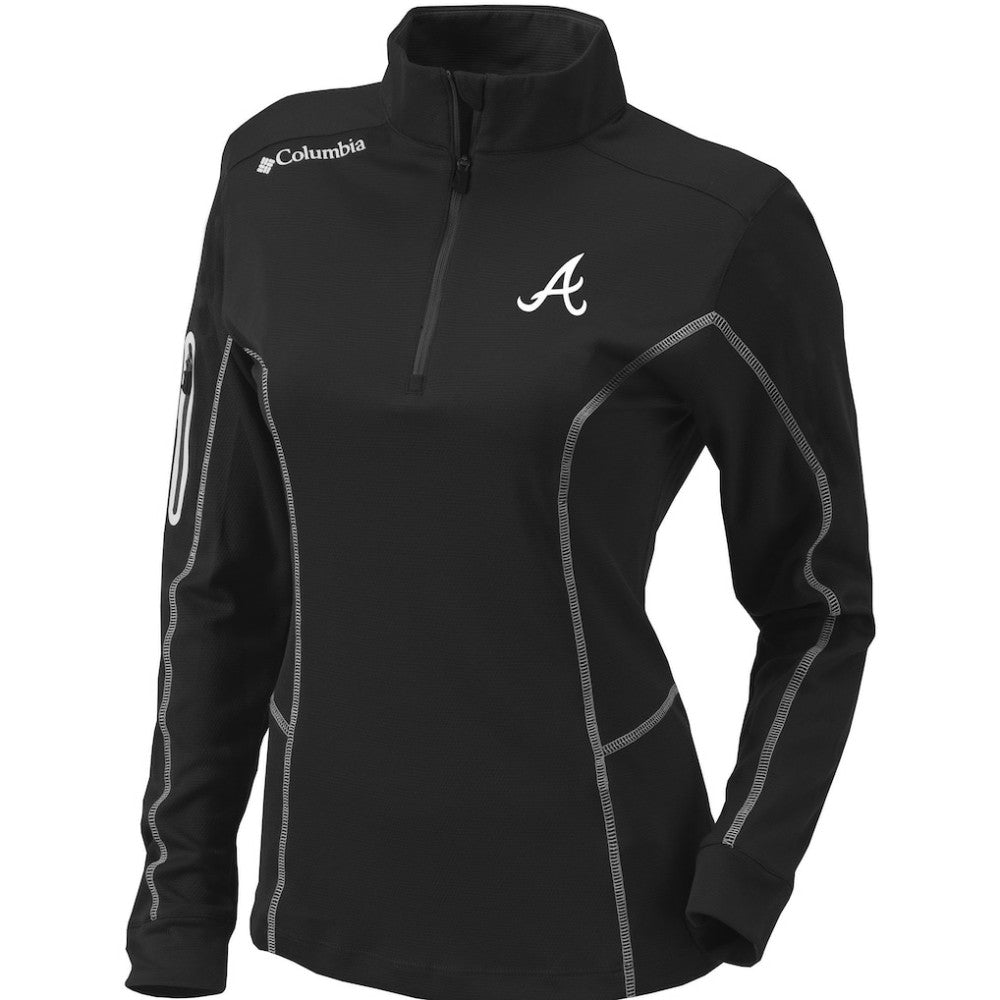 MLB Atlanta Braves Columbia Women's Omni-Wick Shotgun Quarter-Zip Pullover Top