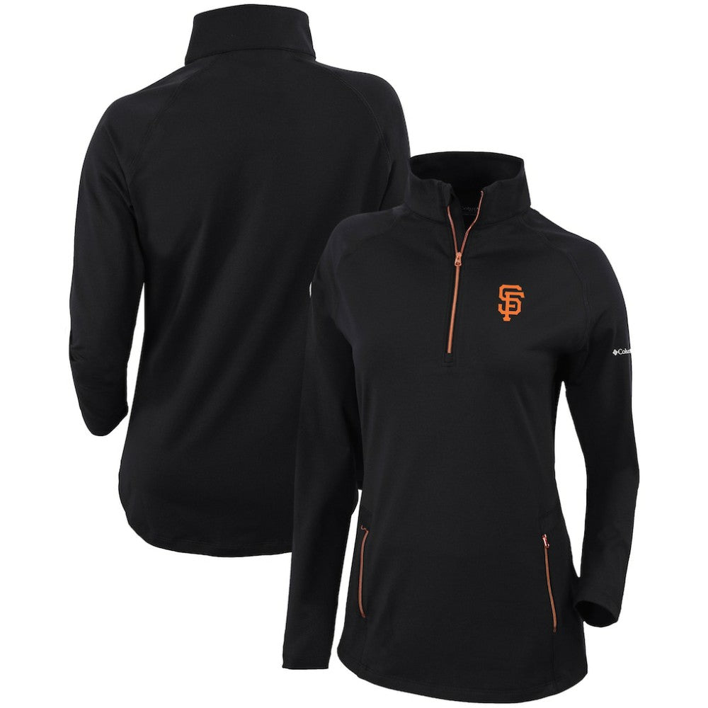 MLB San Francisco Giants Columbia Women's Omni-Wick Outward Nine Quarter-Zip Pullover Top