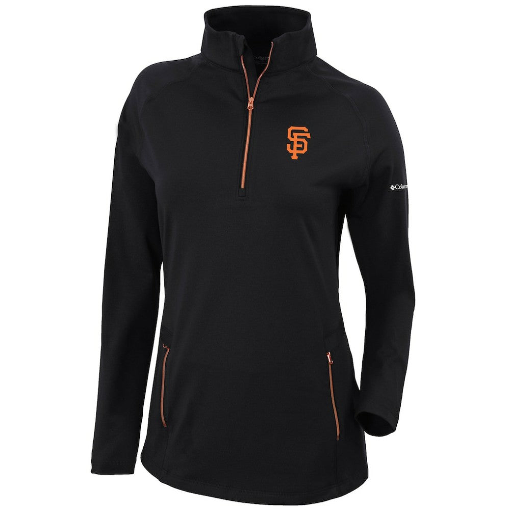 MLB San Francisco Giants Columbia Women's Omni-Wick Outward Nine Quarter-Zip Pullover Top