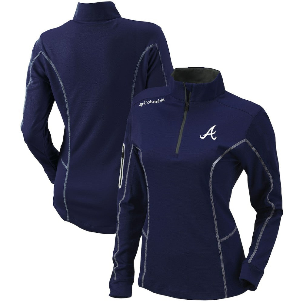 MLB Atlanta Braves Columbia Women's Omni-Wick Shotgun Quarter-Zip Pullover Top