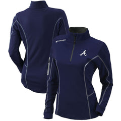 MLB Atlanta Braves Columbia Women's Omni-Wick Shotgun Quarter-Zip Pullover Top