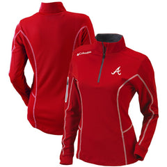MLB Atlanta Braves Columbia Women's Omni-Wick Shotgun Quarter-Zip Pullover Top