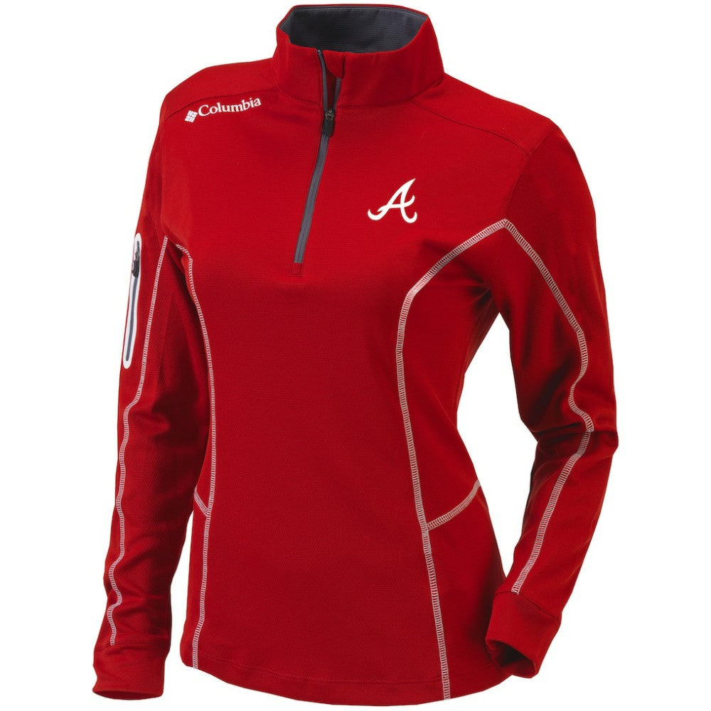 MLB Atlanta Braves Columbia Women's Omni-Wick Shotgun Quarter-Zip Pullover Top