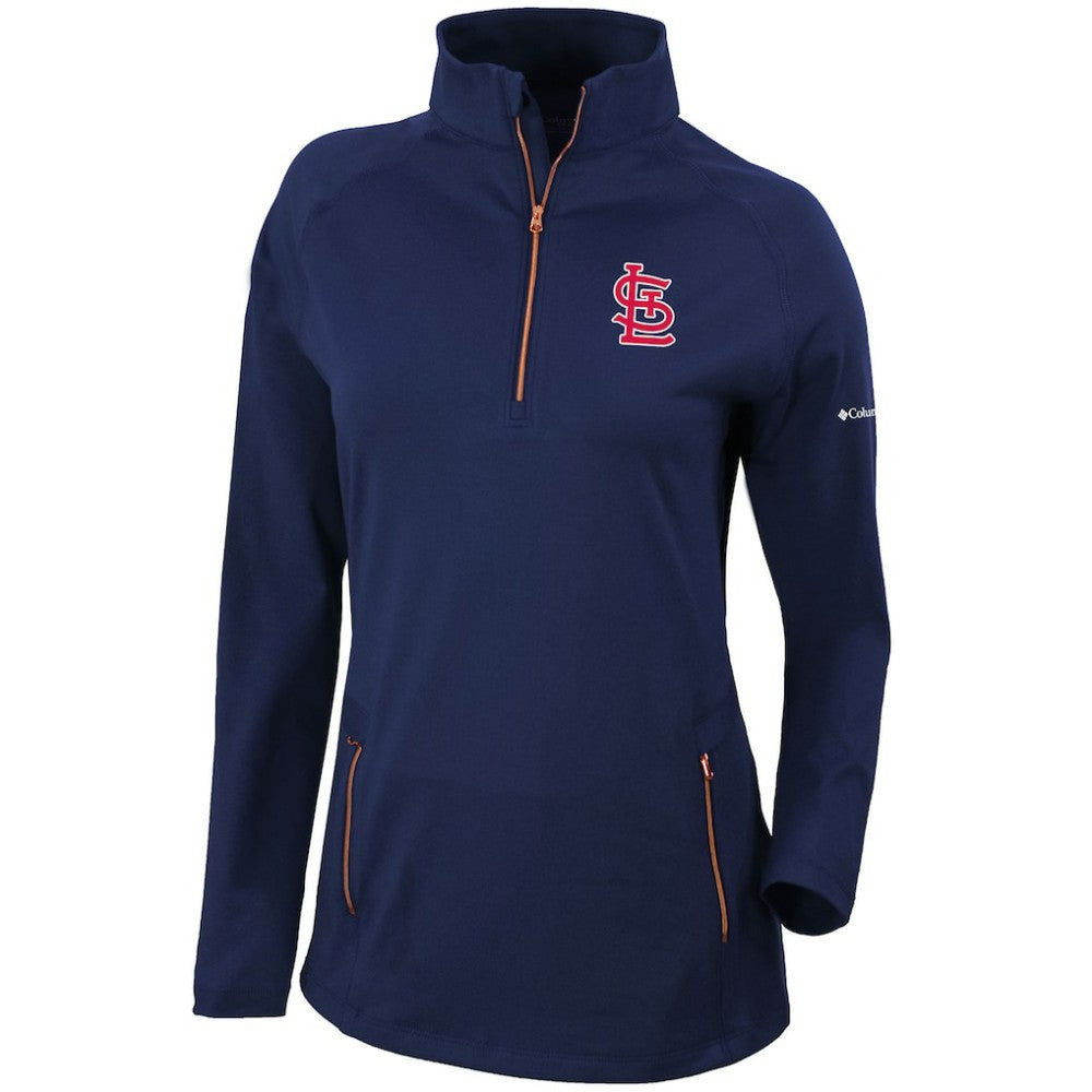 MLB St. Louis Cardinals Columbia Women's Omni-Wick Outward Nine Quarter-Zip Pullover Top