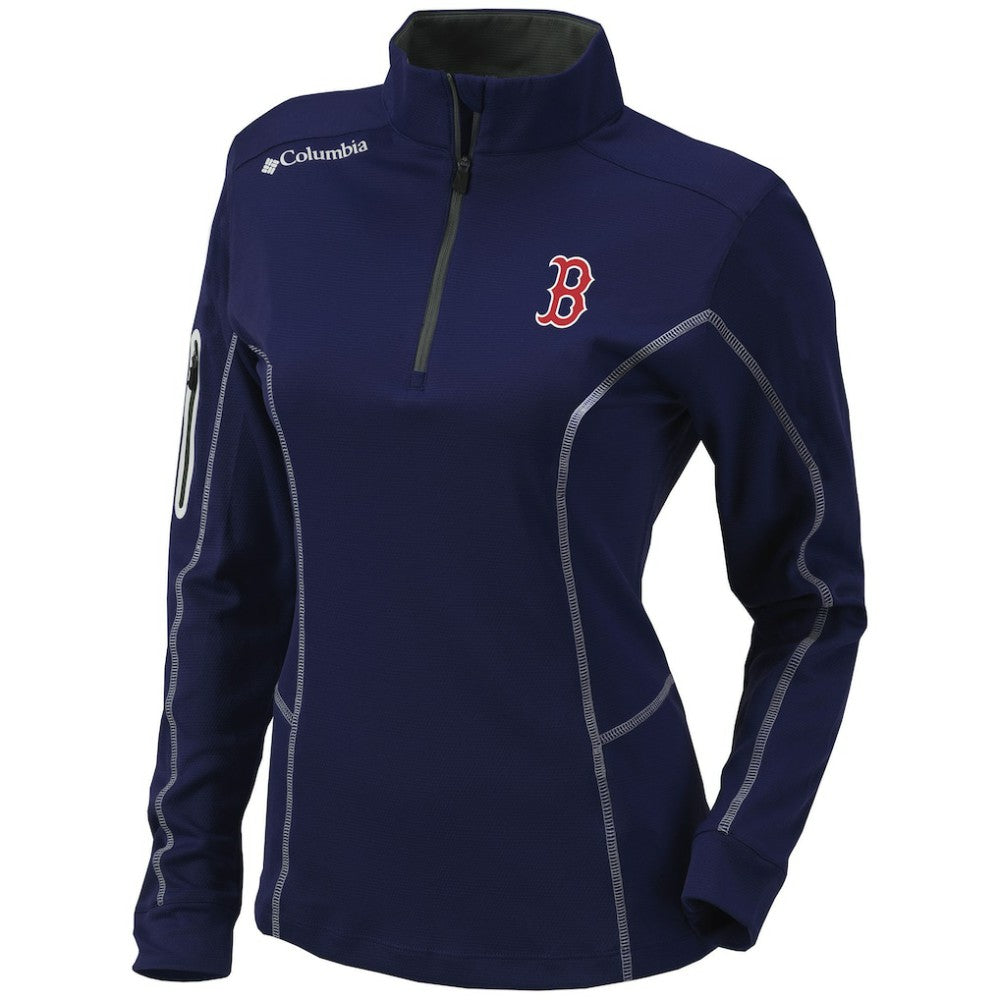 MLB Boston Red Sox Columbia Women's Omni-Wick Shotgun Quarter-Zip Pullover Top