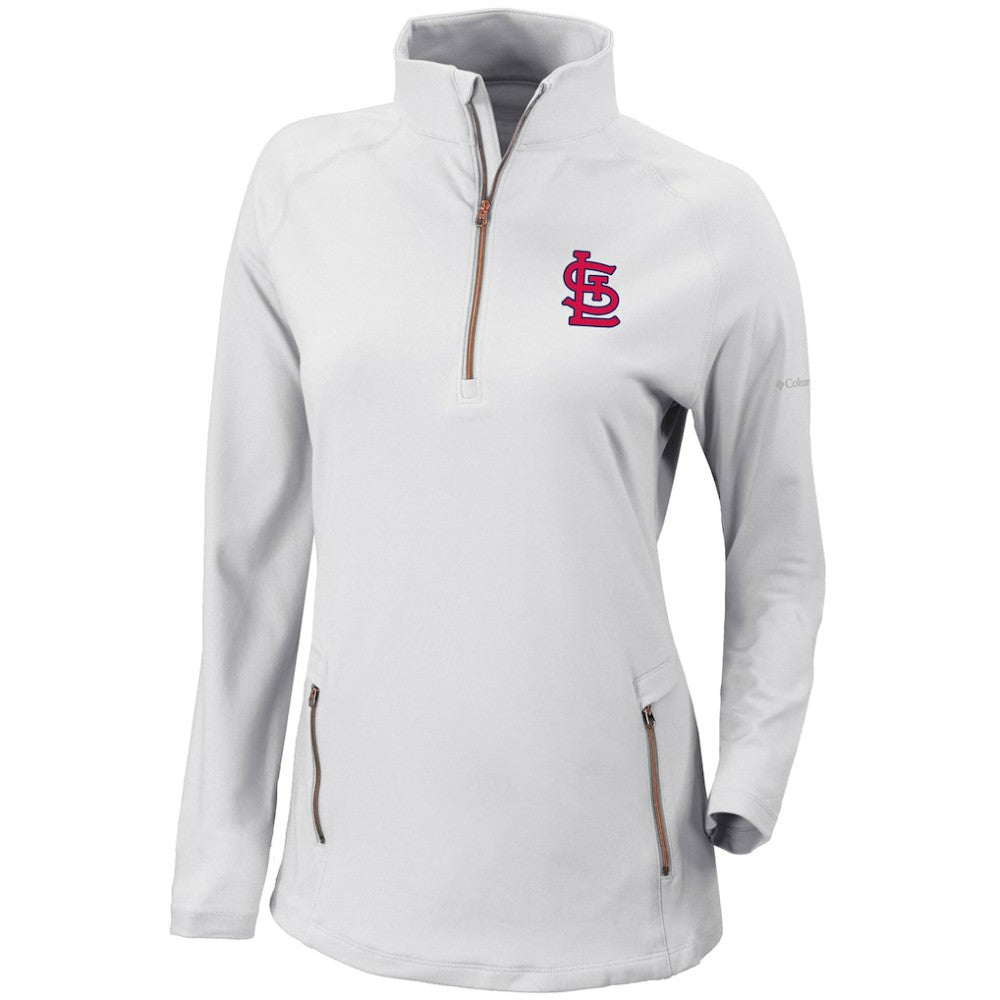 MLB St. Louis Cardinals Columbia Women's Omni-Wick Outward Nine Quarter-Zip Pullover Top