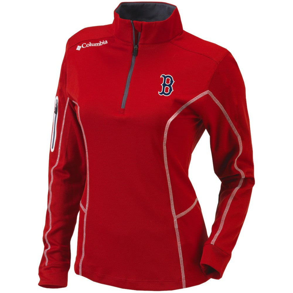 MLB Boston Red Sox Columbia Women's Omni-Wick Shotgun Quarter-Zip Pullover Top