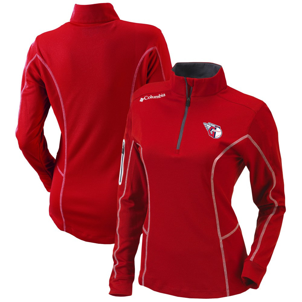 MLB Cleveland Guardians Columbia Women's Omni-Wick Shotgun Quarter-Zip Pullover Top
