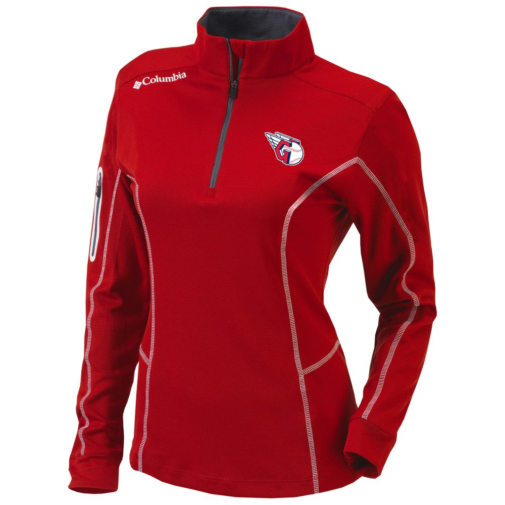 MLB Cleveland Guardians Columbia Women's Omni-Wick Shotgun Quarter-Zip Pullover Top