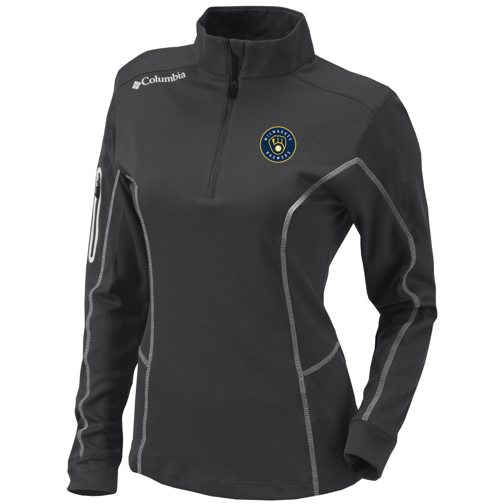 MLB Milwaukee Brewers Columbia Women's Omni-Wick Shotgun Quarter-Zip Pullover Top
