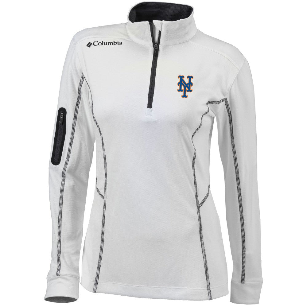 MLB New York Mets Columbia Women's Omni-Wick Shotgun Quarter-Zip Pullover Top