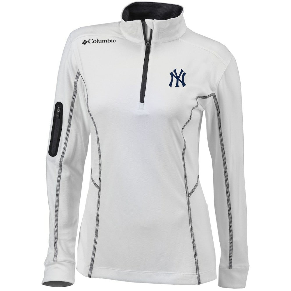 MLB New York Yankees Columbia Women's Omni-Wick Shotgun Quarter-Zip Pullover Top