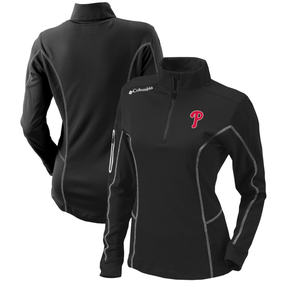 MLB Philadelphia Phillies Columbia Women's Omni-Wick Shotgun Quarter-Zip Pullover Top