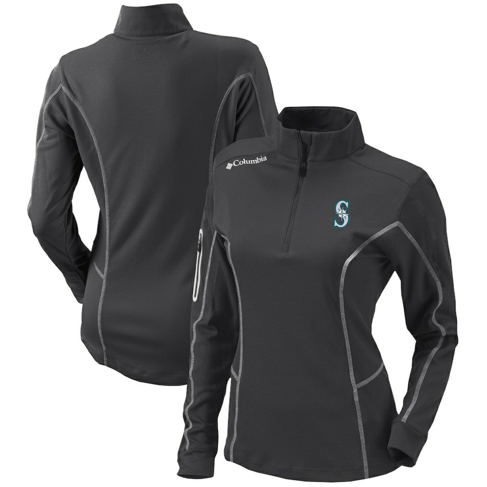 MLB Seattle Mariners Columbia Women's Omni-Wick Shotgun Quarter-Zip Pullover Top