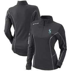 MLB Seattle Mariners Columbia Women's Omni-Wick Shotgun Quarter-Zip Pullover Top