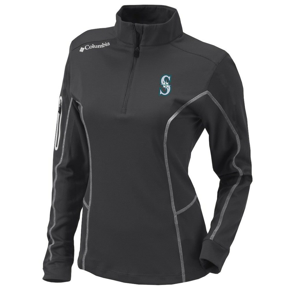 MLB Seattle Mariners Columbia Women's Omni-Wick Shotgun Quarter-Zip Pullover Top
