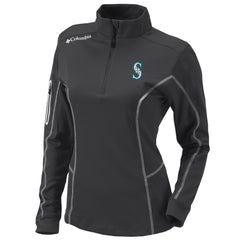 MLB Seattle Mariners Columbia Women's Omni-Wick Shotgun Quarter-Zip Pullover Top