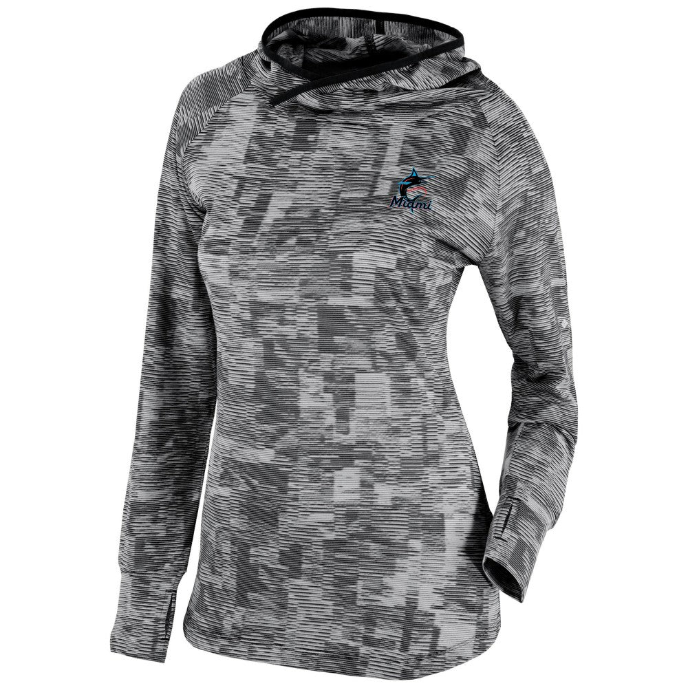 MLB Miami Marlins Columbia Women's Omni-Wick Sunday Ball Pullover Hoodie