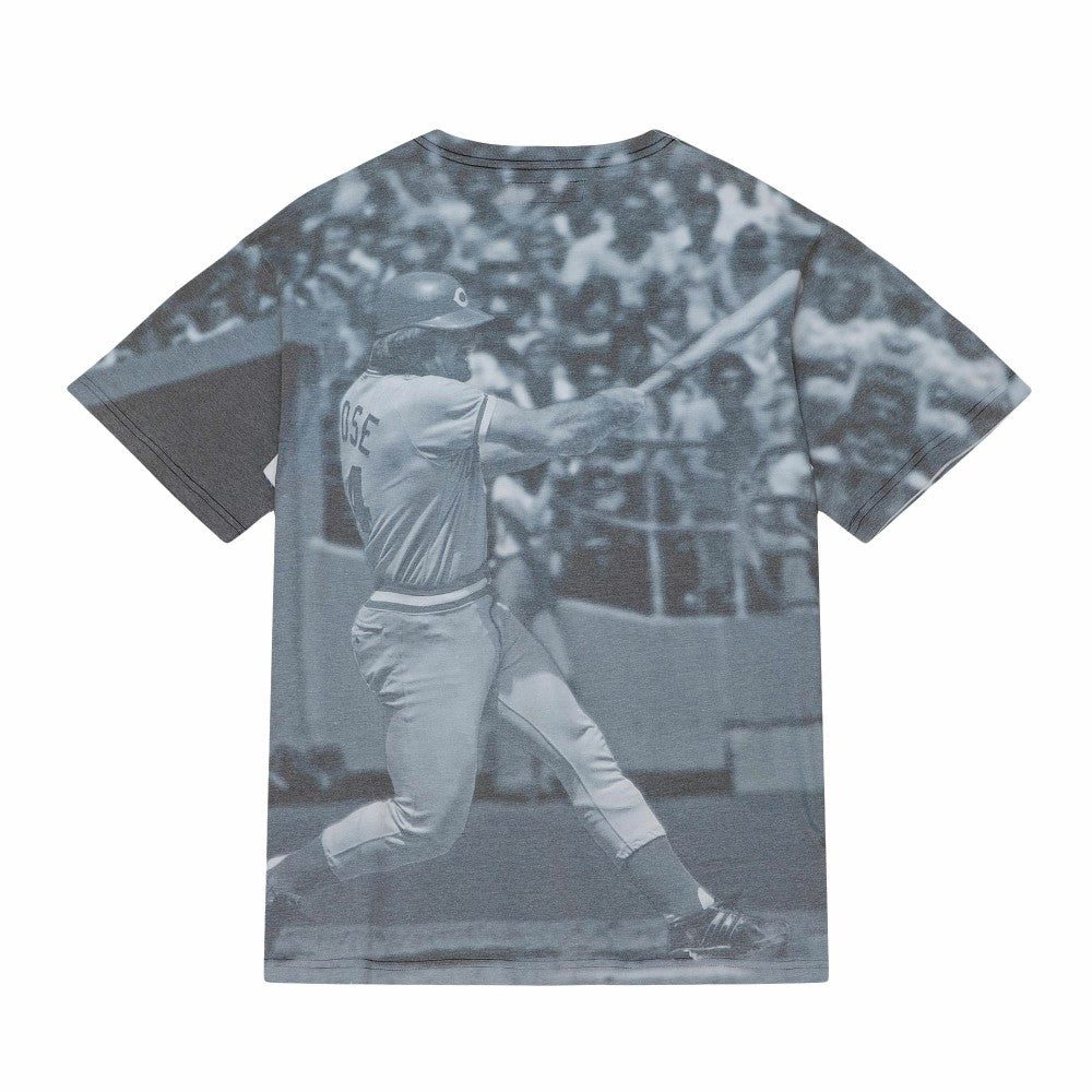 MLB Pete Rose Cincinnati Reds Mitchell & Ness Cooperstown Collection Highlight Sublimated Player Graphic T-Shirt