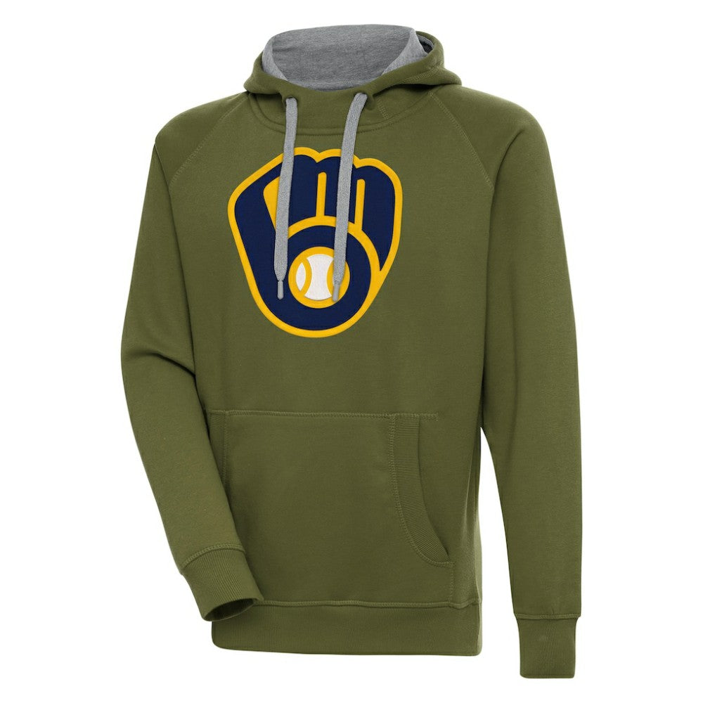 MLB Milwaukee Brewers Antigua Victory Pullover Hoodie