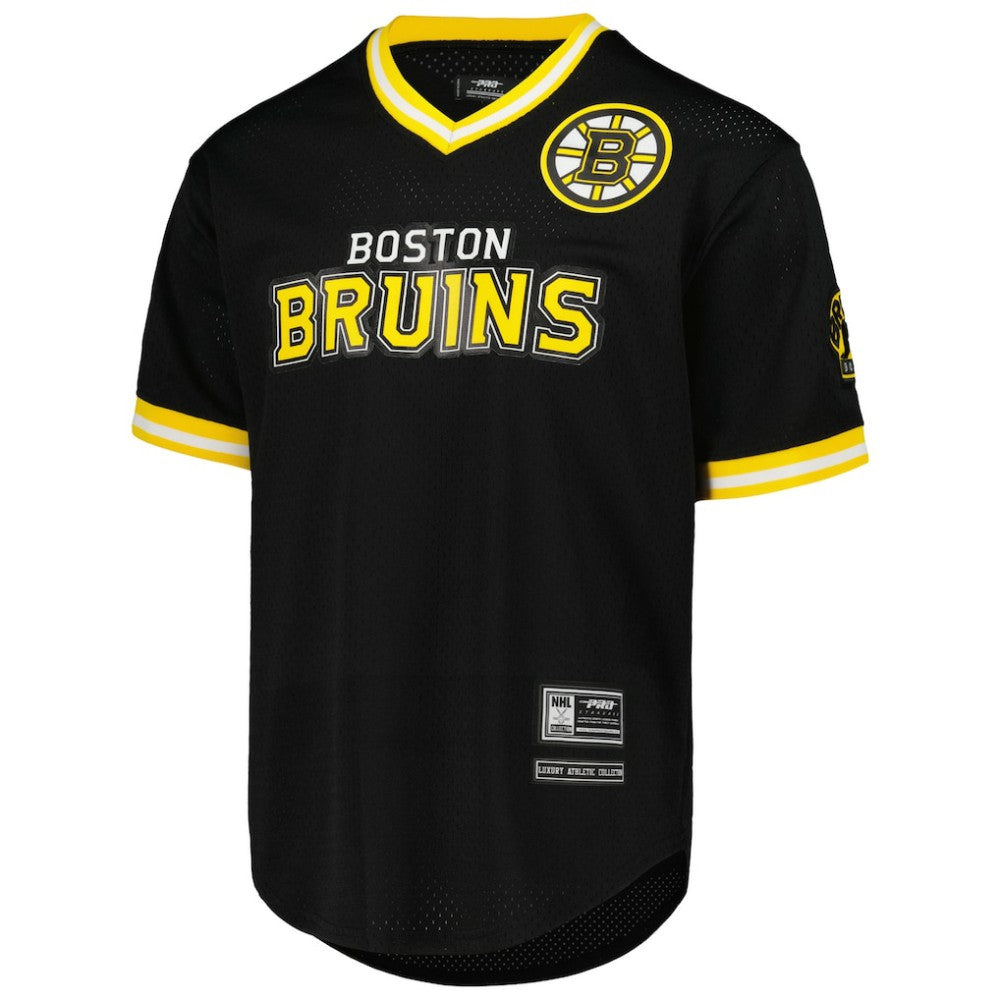NHL Black Boston Bruins Pro Standard Classic Mesh V-Neck T-Shirt
