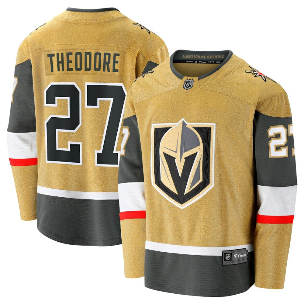 NHL Gold Shea Theodore Vegas Golden Knights Fanatics Home Breakaway Jersey