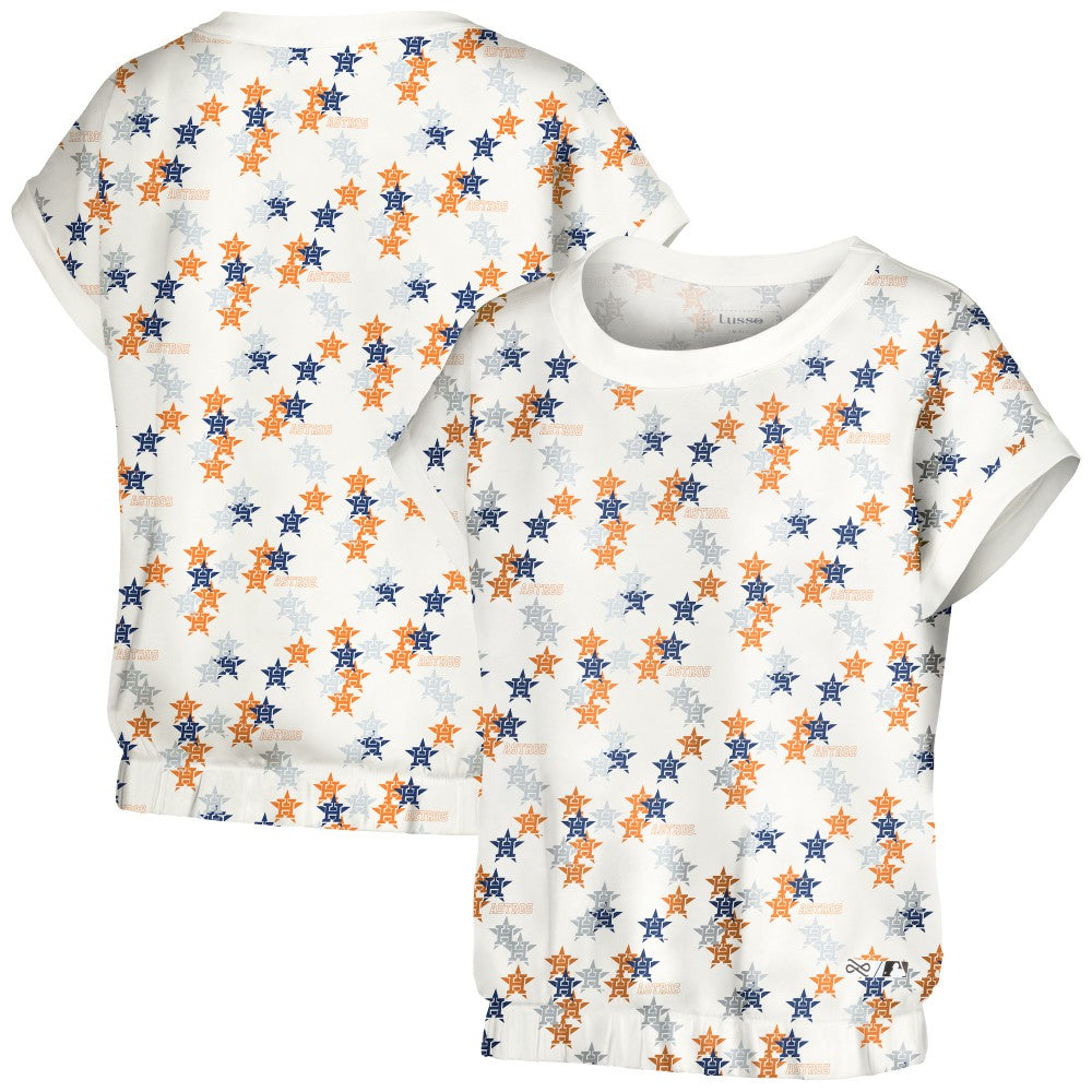 MLB Houston Astros Lusso Women's Madge Dolman Tri-Blend T-Shirt