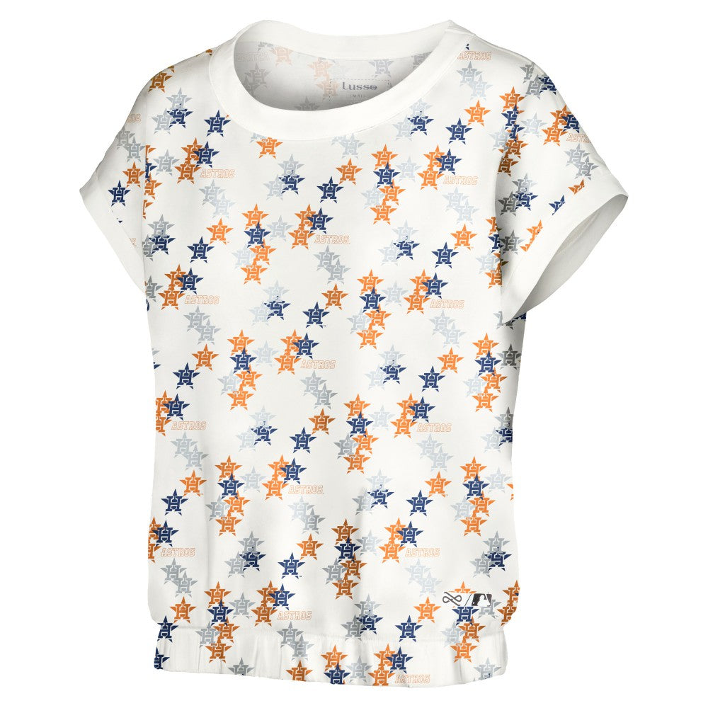 MLB Houston Astros Lusso Women's Madge Dolman Tri-Blend T-Shirt