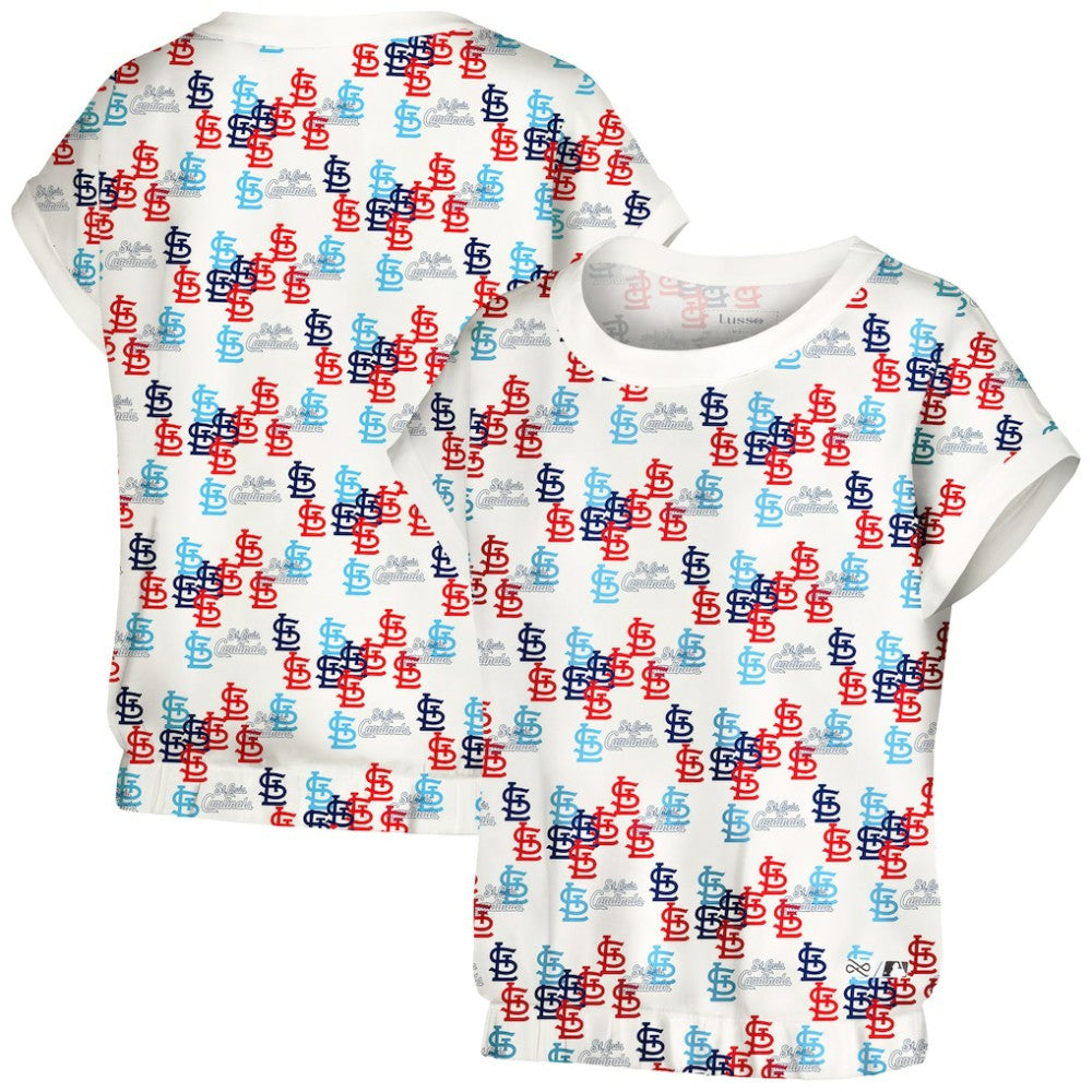 MLB St. Louis Cardinals Lusso Women's Madge Dolman Tri-Blend T-Shirt