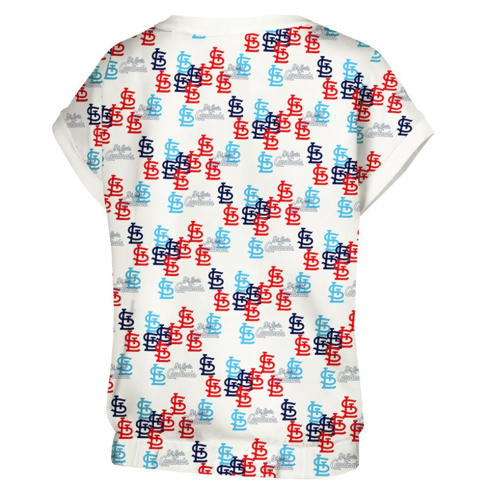 MLB St. Louis Cardinals Lusso Women's Madge Dolman Tri-Blend T-Shirt