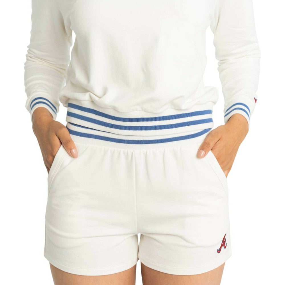 MLB Atlanta Braves Lusso Women's Maeg Tri-Blend Pocket Shorts