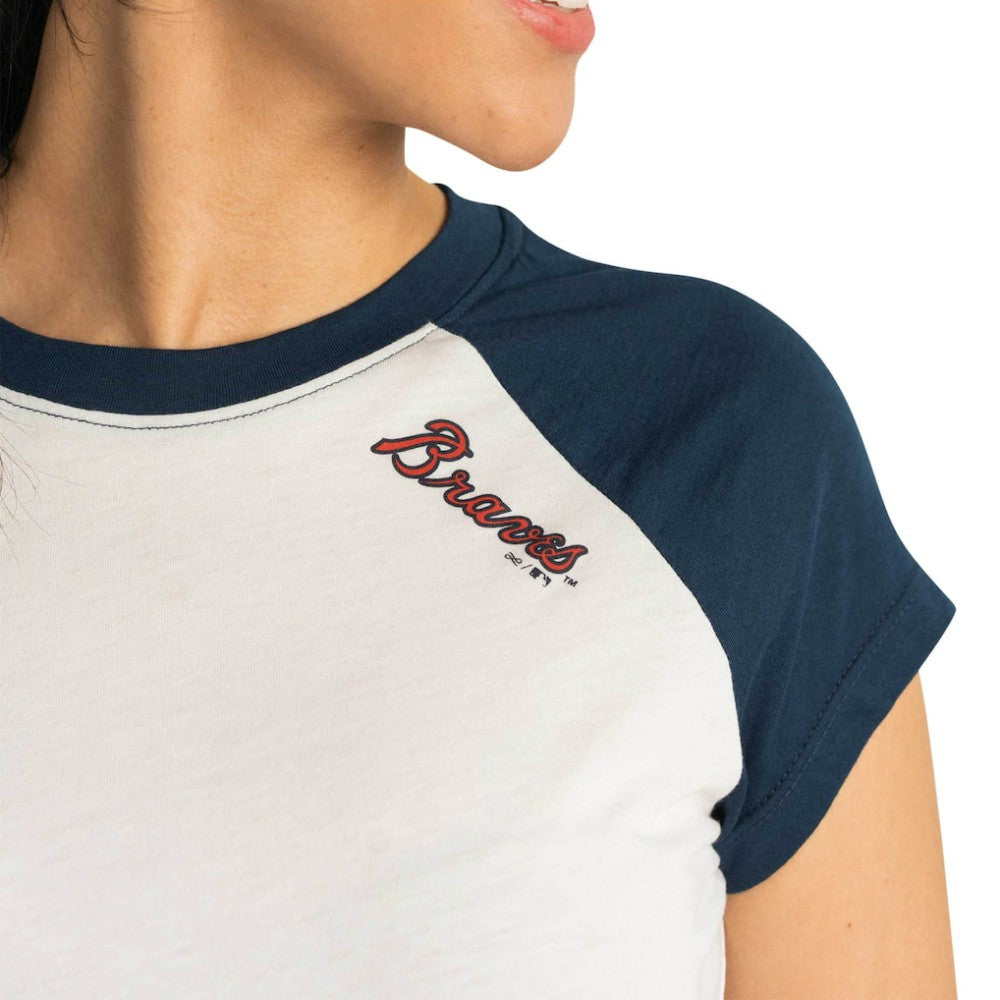 MLB Atlanta Braves Lusso Women's Nikki Raglan T-Shirt