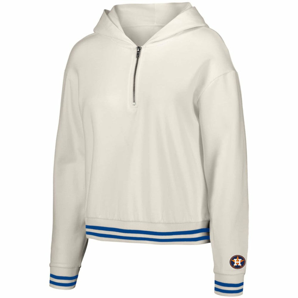 MLB Houston Astros Lusso Women's Magnolia Tri-Blend Quarter-Zip Hoodie