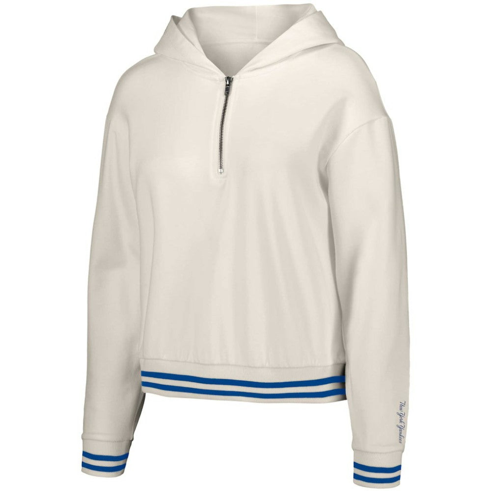 MLB New York Yankees Lusso Women's Magnolia Tri-Blend Quarter-Zip Hoodie