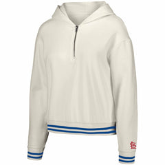 MLB St. Louis Cardinals Lusso Women's Magnolia Tri-Blend Quarter-Zip Hoodie