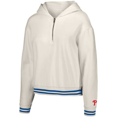 MLB Philadelphia Phillies Lusso Women's Magnolia Tri-Blend Quarter-Zip Hoodie